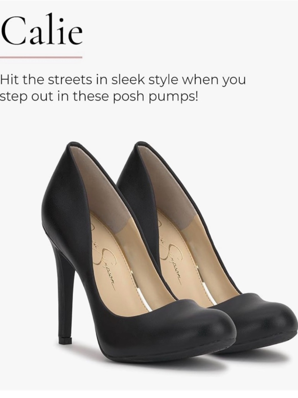 Jessica Simpson Black Calie High Heel Pumps 9.5W